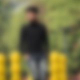 Knitted cotton roll neck jumper